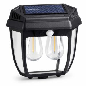 Lámpara solar exterior doble