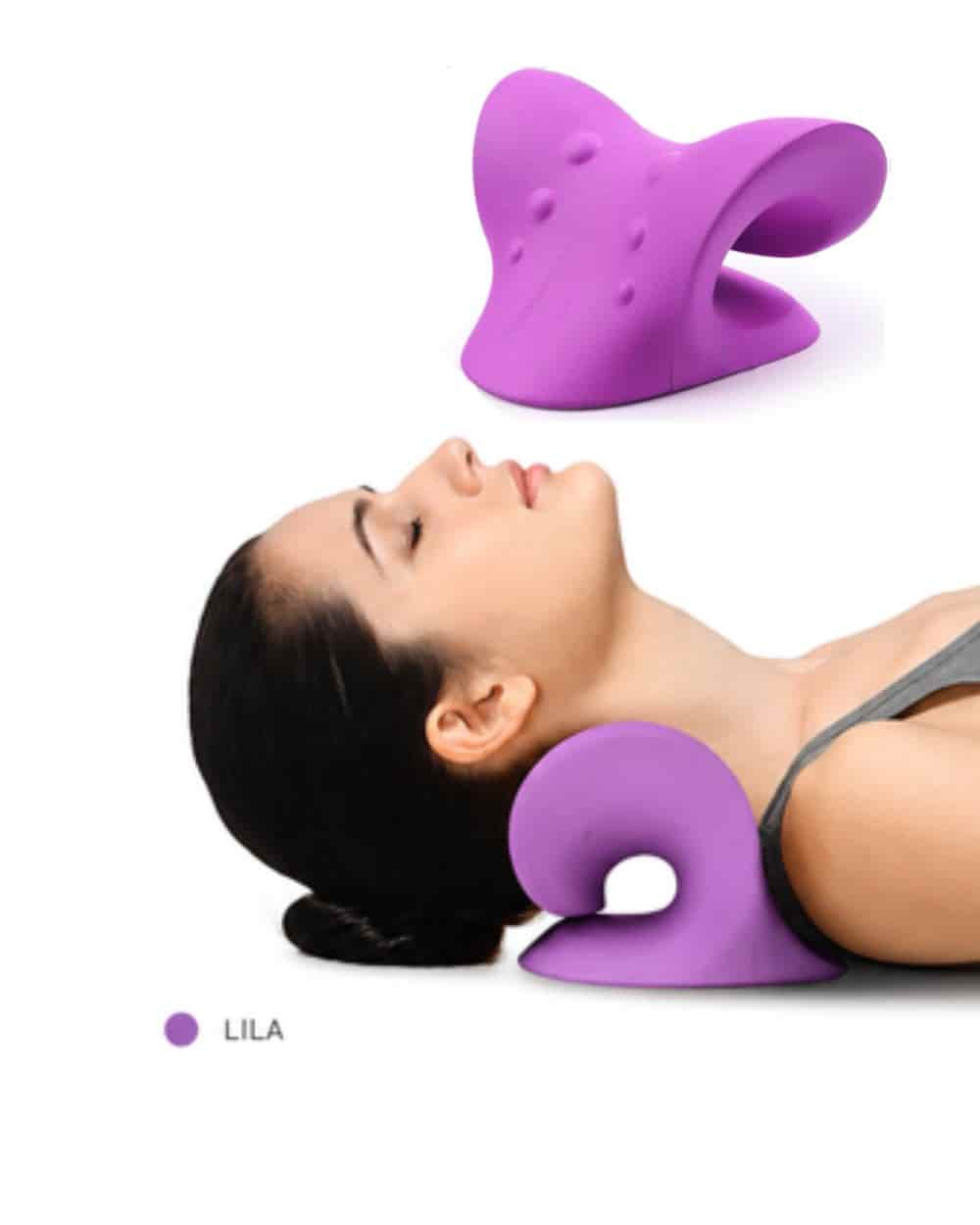 Almohadilla cervical ergonómica para relajar cuello y hombros