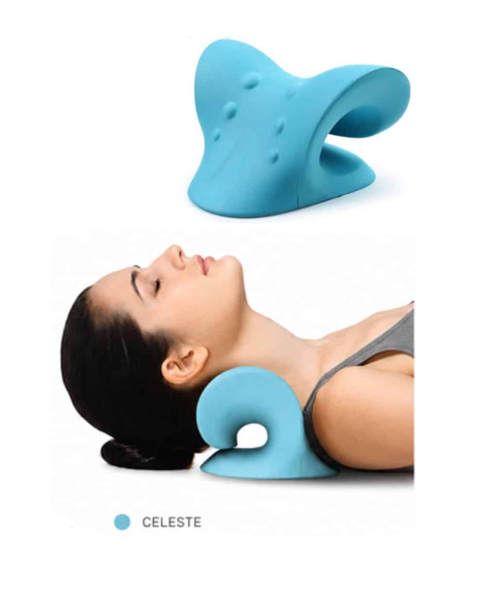 Almohadilla cervical ergonómica para relajar cuello y hombros