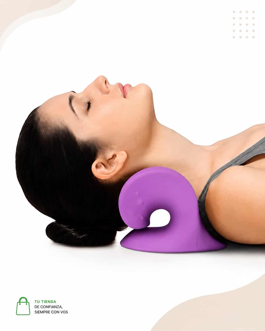 Almohadilla cervical ergonómica para relajar cuello y hombros