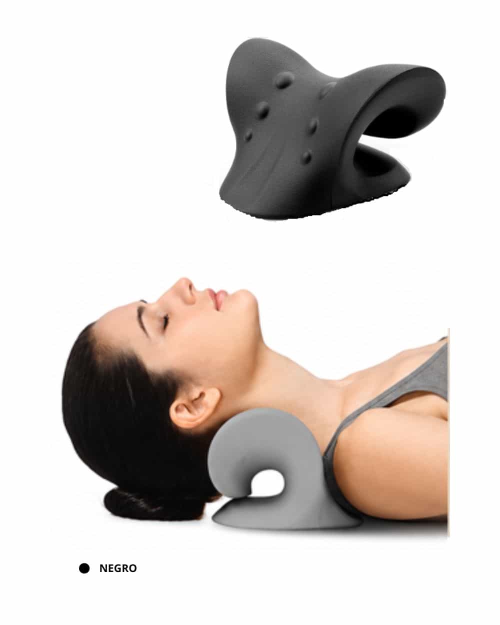 Almohadilla cervical ergonómica para relajar cuello y hombros